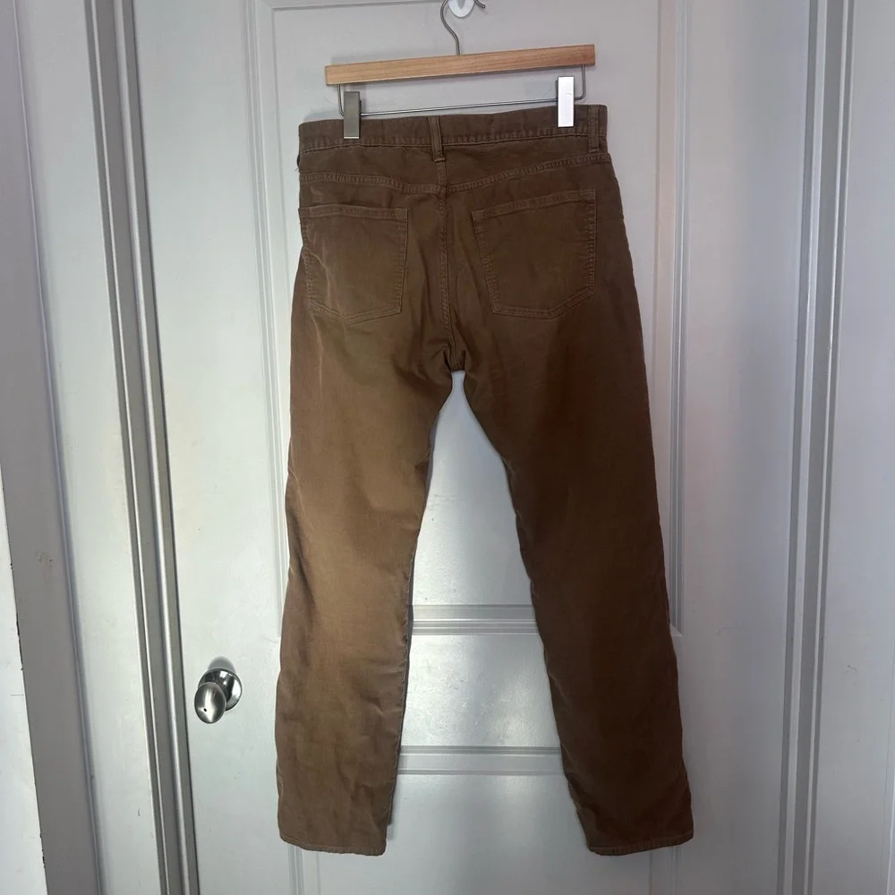 J. Crew Khaki Oak Brown Straight Keg Relaxed Corduroy Pants,31W/32L